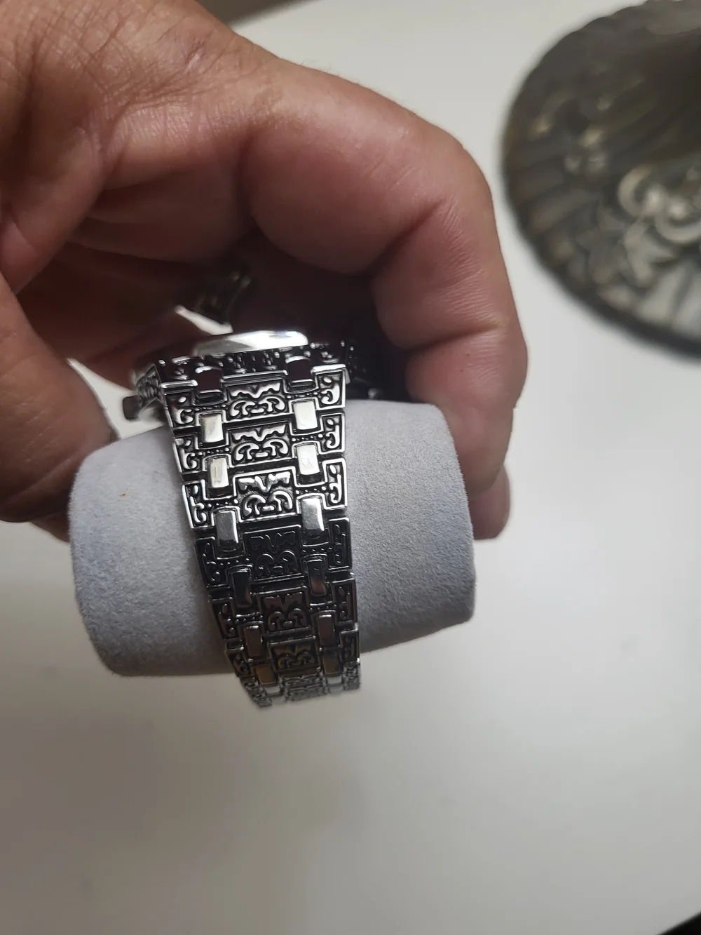 Onola Islamic Calligraphy Silver-Tone Men's  Watch